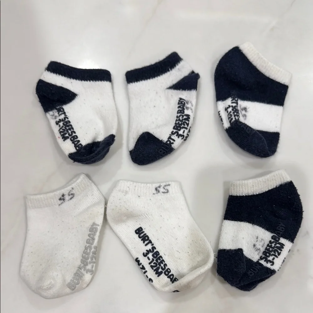 Burt's Bees Baby Unisex Baby Non-Slip Grip Socks, Ankle/Crew - Organic Cotton